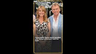 #VannaWhite shares tearful goodbye with #WheelOfFortune host #PatSajak