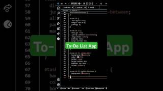 How To Create To-Do List App Using HTML CSS And JavaScript #shorts #shortsfeed  #webdesign