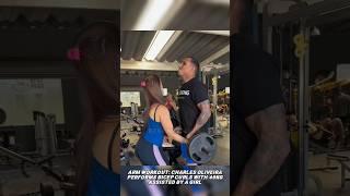 Arm Workout: Charles Oliveira Performs Bicep Curls with 40kg Assisted by a Girl #fenomenmma #ufc