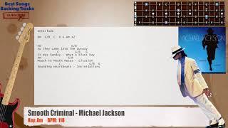  Smooth Criminal - Michael Jackson Bass Backing Track with chords and lyrics