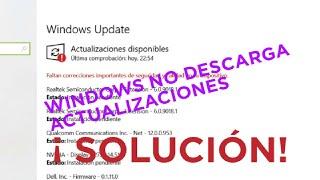 Error windows no se actualiza/ error de actualizaciones/ descarga pendiente "solución"