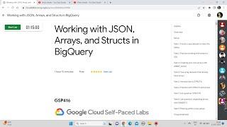 Working with JSON, Arrays, and Structs in BigQuery || Lab Solution || Qwiklabs Arcade 2023