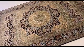 Kashmir silk  184x126 cm Bidabadi carpet  Orientteppich Handknotted