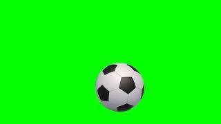 Green screen football ball falling Free download 3D footage