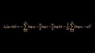 Maximum Likelihood Estimation for the Log-Normal Distribution