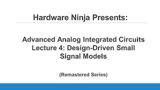 HWN - Advanced Analog IC Design: Lecture 4