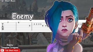 Imagine Dragons & JID - Enemy (Arcane: League of Legends) Guitar Tutorial