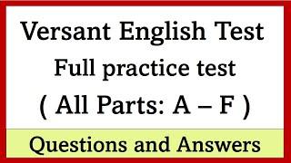 Versant English Test - Full practice Test 2 - Questions and answers - All parts