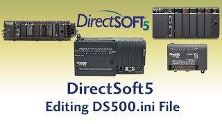 DirectSoft5 PLC Programming Software - Editing DS500.ini File at AutomationDirect