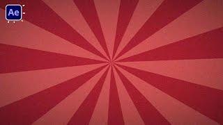 Sunburst Retro Background Animation in After Effects Tutorials