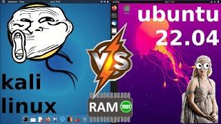 Kali Linux 2022 vs Ubuntu 22.04: RAM Usage