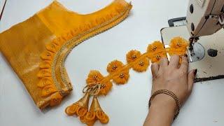 सबसे आसान और बेहतरीन ब्लाउज डिजाइन बनाना सीखे || gorgeous blouse design cutting and stitching