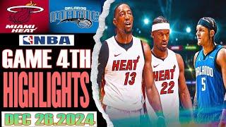 Miami Heat Vs Orlando Magic Game 4th Highlights Dec 26,2024 NBA Season 2024-25