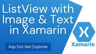 Xamarin Custom ListView with Image, Icon and Text | Tapped Image in Xamarin Forms