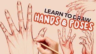 how to draw hands for beginners | step by step tutorial