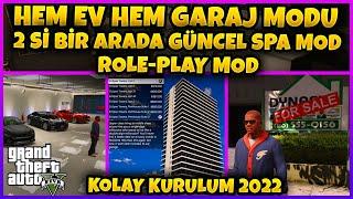 İKİSİ BİR ARADA EV VE GARAJ MODU GTA 5 KOLAY KURULUM 2023 | GTA 5 SPA MODU | GARAJLI LÜKS EV MODU |