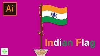 How to draw Indian flag/Ashok chakra in illustrator in Hindi