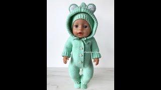 Вязаный комбинезон крючком для кукол baby born