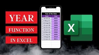 Year function in excel | Extract year from date | Excel year formula