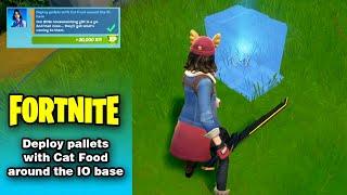 Deploy pallets with Cat Food around the IO base - Week 13 Legendary Quest Fortnite