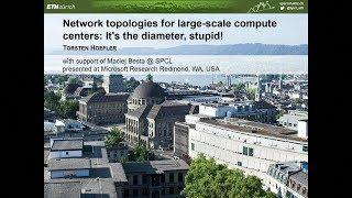 Network Topologies for Large-scale Datacenters: It's the Diameter, Stupid!