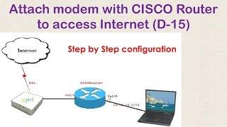 Attach modem with CISCO Router to access internet (D-15)