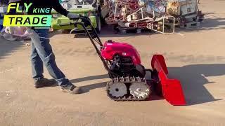 Small hand Push Powered snow plow, very flexible and convenient, ready for winter