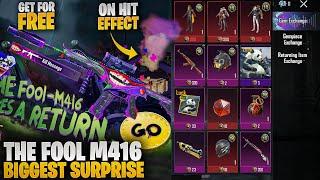 The Fool M416 Biggest Surprise | Get Free On Hit Effect | New Redeem Shop | A11 Return Rp 3.7| Pubgm