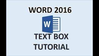 Word 2016 - Text Box - How To Insert Edit Use and Move Text Boxes in Microsoft MS Word Office 365