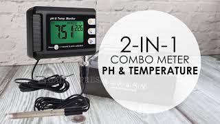 PHM -295 2-in-1 Combo pH & Temperature Meter Fish Tank Monitor