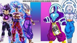 Goku & Vegeta & Gohan VS Zeno & Grand Priest POWER LEVELS - DB/DBZ/DBGT/DBDAIMA/DBS/SDBH/UV