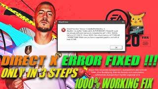 FIFA 19/20 Practice Arena Direct X Error Crash Fix Before The Match 2020