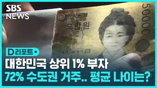 대한민국 '상위1%' 부자, 순자산 29억 원↑ / SBS / #D리포트