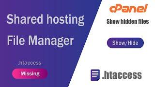 How to Fix the .htaccess File Missing in Cpanel | Show hidden file | Shared hosting | Morethan Fix