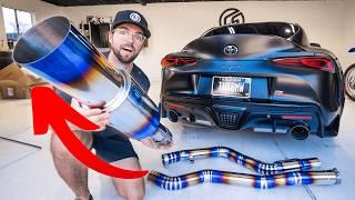 The Best Supra Exhaust! 5" Titanium Single Exit Sounds like a 2JZ! (MADE Motorsports A90 Heritage)