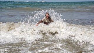 Wetlook - Giada fully clothed in waves - Preview of part 1/2