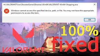valorant windows cannot access the specified device - solved (2023)