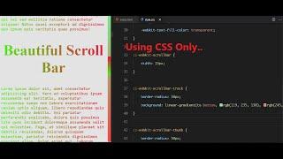 How To Customize Scrollbar Using CSS| Beautiful Scrollbar