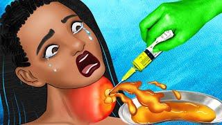 ASMR Get rid of giant acne on the neck | ASMR Animation