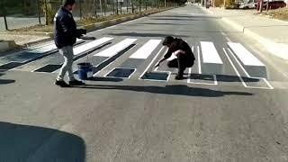 3D Crosswalk Painting - 3 Boyutlu Yaya Geçidi