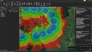 WinTAK RF network simulation - 160 transmitters