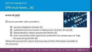 Module 2a: (2) Data Processing Agreement, what do I need to include?