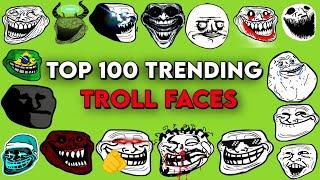 TOP 100 TREADING TROLL FACES IN GREEN SCREEN | LIOR EXPLAINER #trollface