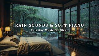 Warm Bedroom with Rain Sounds Falling Outside the Forest - Relaxing Music for Deep Sleep, Meditation