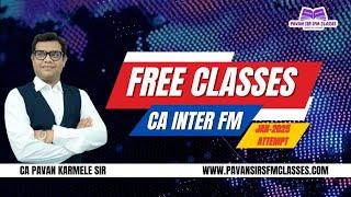 Free Classes of CA Inter FM For Jan 2025 Attempt