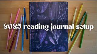 2025 READING JOURNAL setup -  cute critters, hand-drawn art