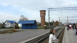 Прибытие электрички в Новую Водолагу