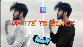 White color change in black  in picsart