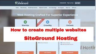 How to create multiple websites on a single hosting plan - SiteGround Hosting