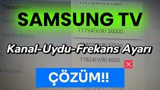 ÇÖZÜLDÜ !! Samsung TV TRT 1 Frekans Ayarlama ÇÖZÜM !! Samsung TV kanal uydu ayarı